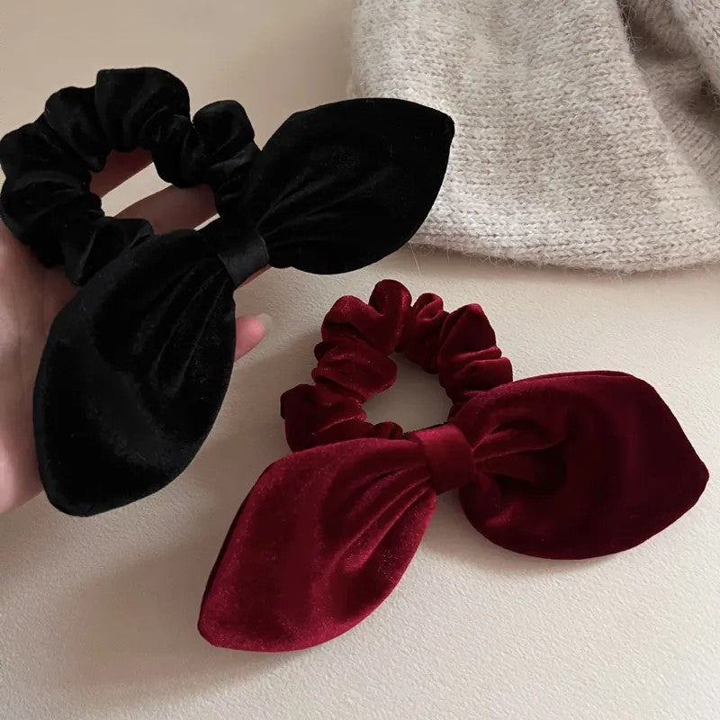 Velvet Bow Hair Tie