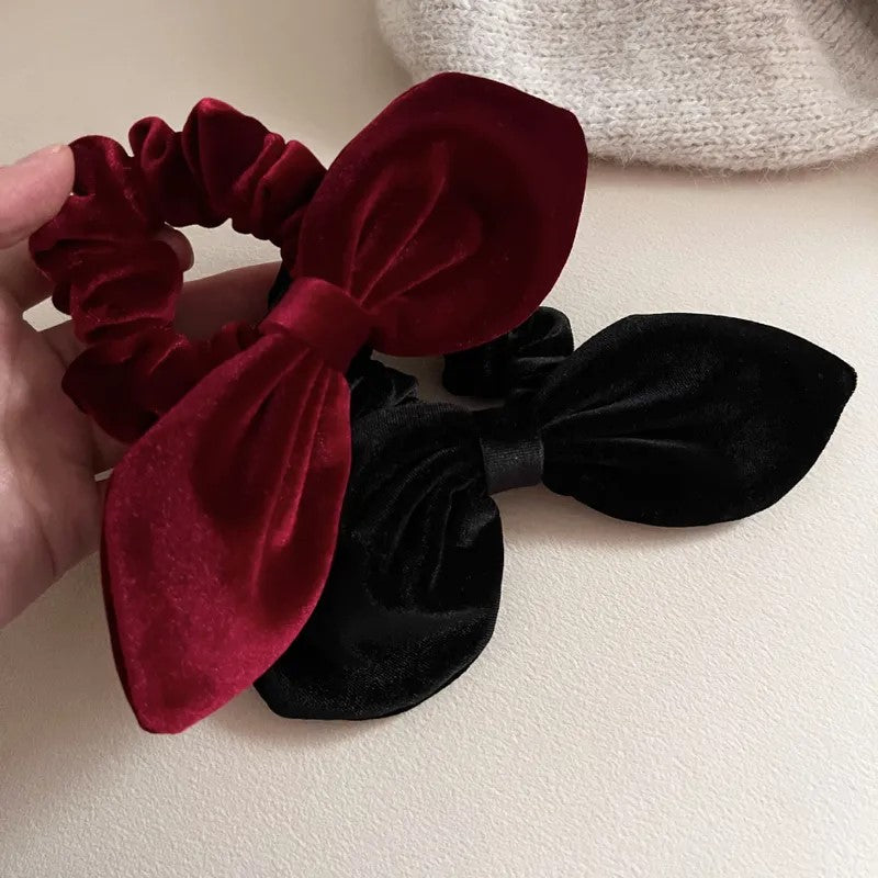 Velvet Bow Hair Tie