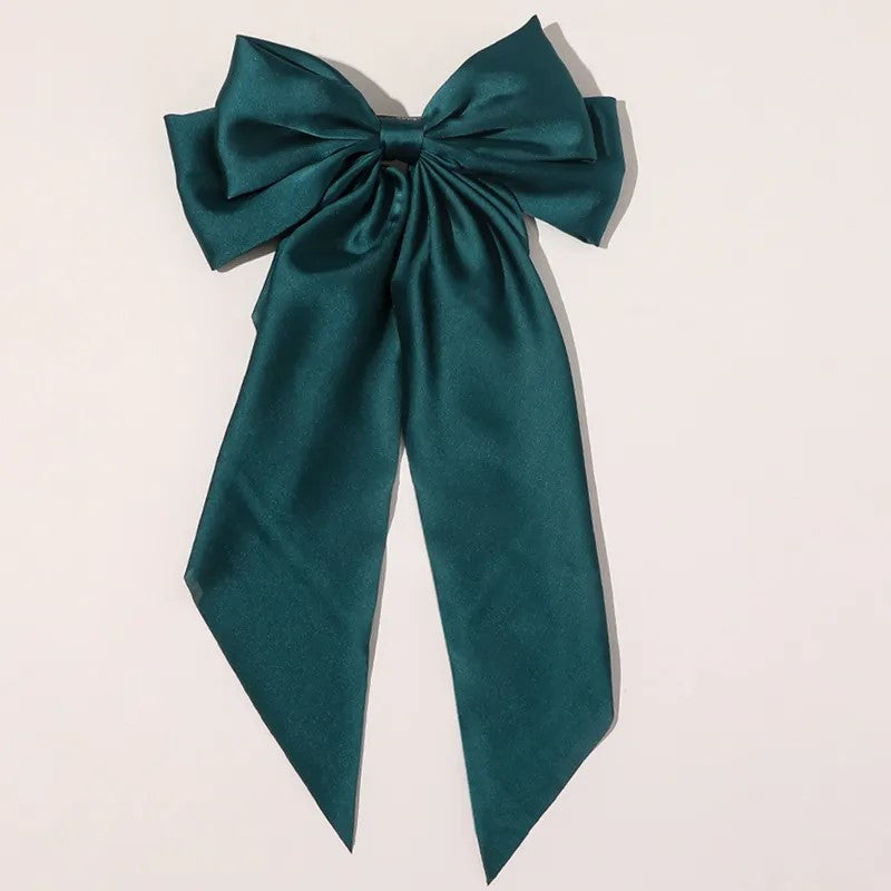 Women-s-Elegant-Sweet-Bow-Knot-Cloth-Hair-Clip Dark Green.jpeg