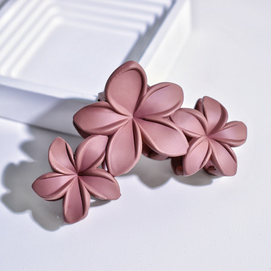 Women's Simple Style Classic Style Flower Acetic acid sheets Hollow Out Hair Claws(1).jpg