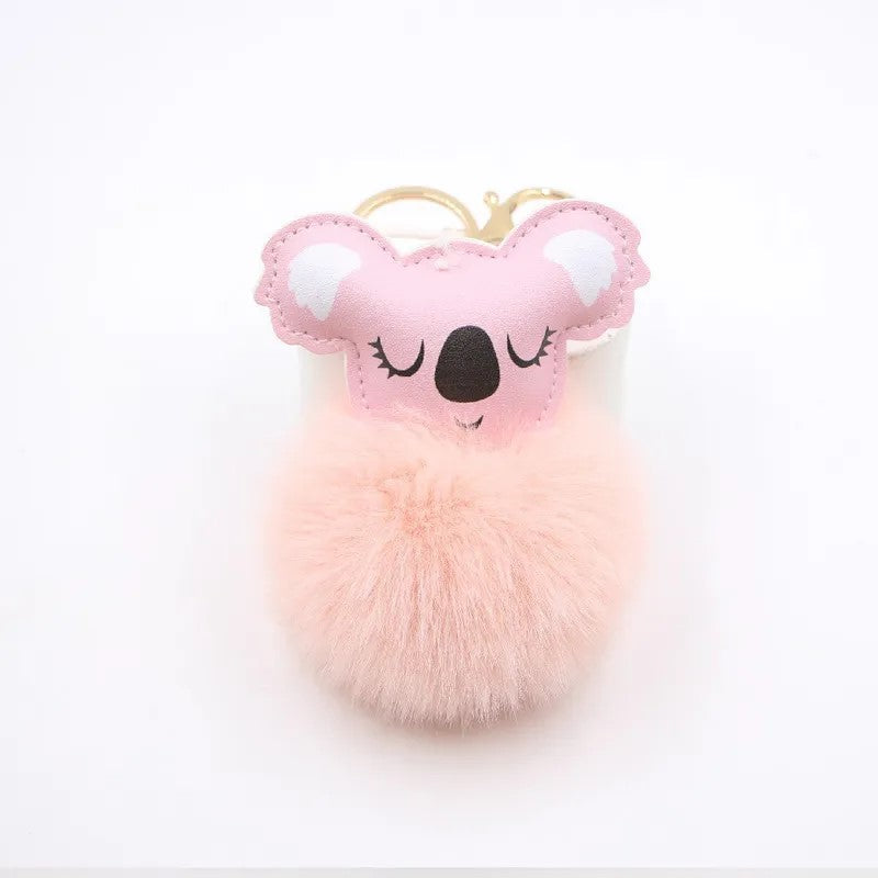 Koala-Koala-Hair-Ball-Small-Pendant-Bag-Key-Chain-Accessories-Pendant-Gift-Wholesale Nude Pink.jpeg