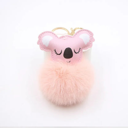 Koala-Koala-Hair-Ball-Small-Pendant-Bag-Key-Chain-Accessories-Pendant-Gift-Wholesale Nude Pink.jpeg