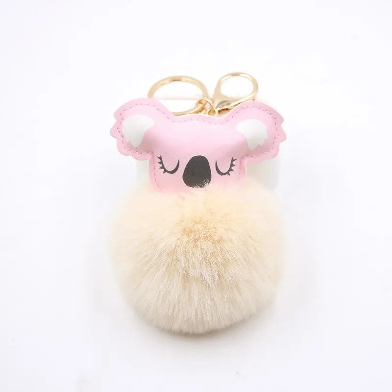 Koala-Koala-Hair-Ball-Small-Pendant-Bag-Key-Chain-Accessories-Pendant-Gift-Wholesale Beige.jpeg